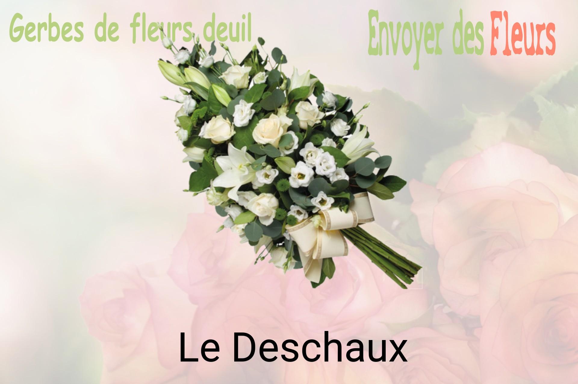 Gerbe de fleurs de deuil livrée à Le Deschaux